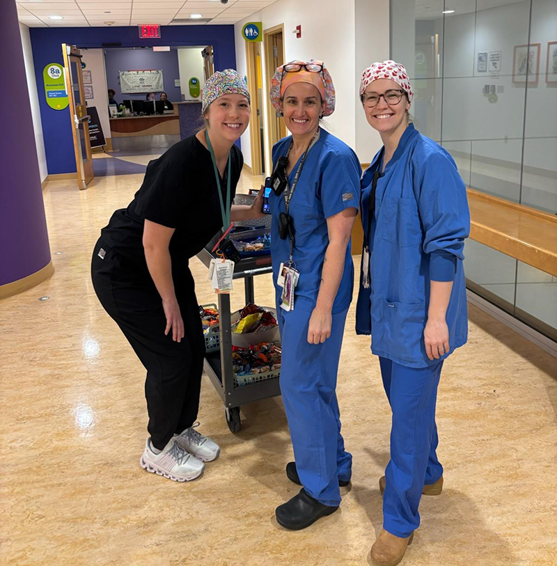 •	Children’s CRNAs prepared and gave snack baskets to parents and families.