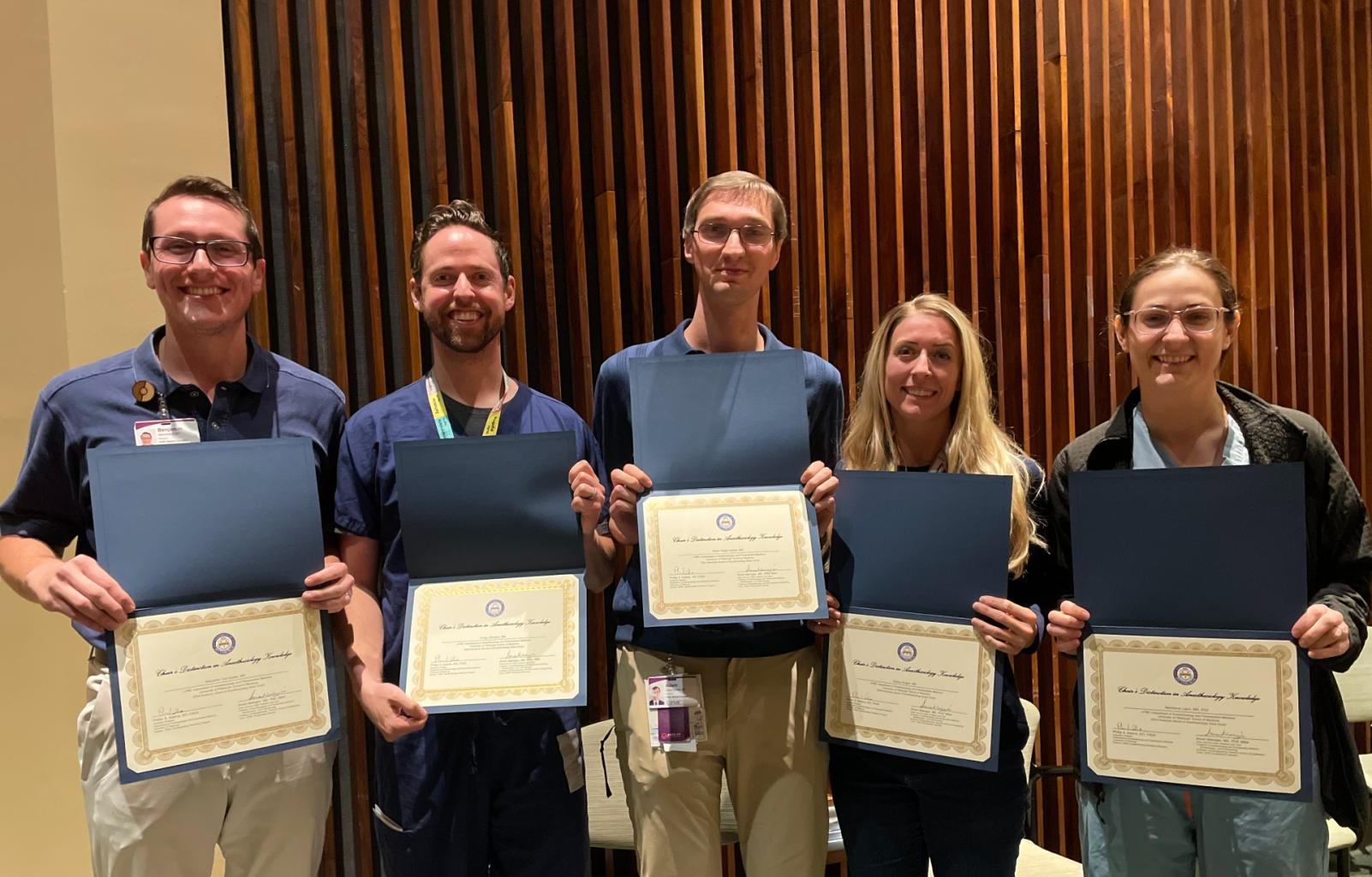 residents receiving the Chair's Award