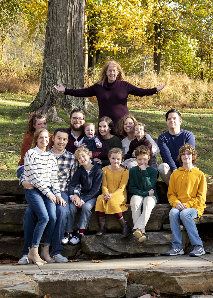 Ann is proud of her large and growing family - five children and soon to be seven grandchildren.