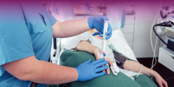 nurse anesthetist giving anesthesia to a patient