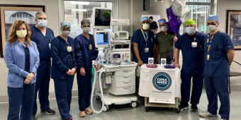 Photo of CRNAs at a CRNA week event at UPMC Presbyterian Hospital