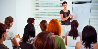 presenter giving a lecture