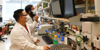 Photo of researchers in a lab