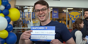 Nathan Hyre, MD, at Pitt Match Day 2024