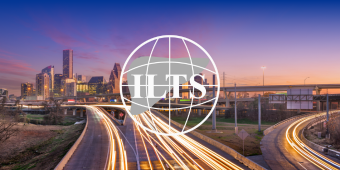 ILTS logo over the city of Houston, TX